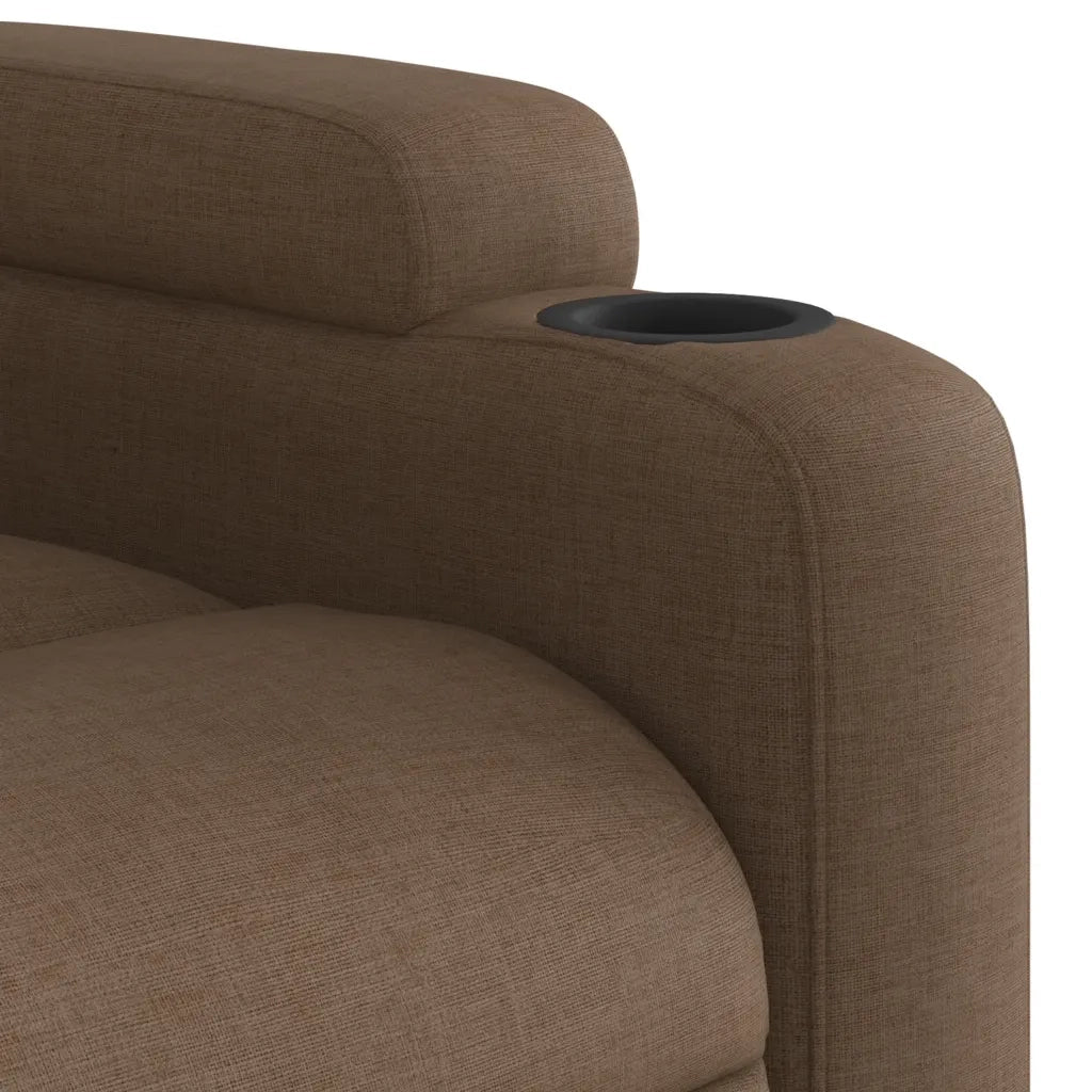 Poltrona Reclinabile in Tessuto Marrone 372445