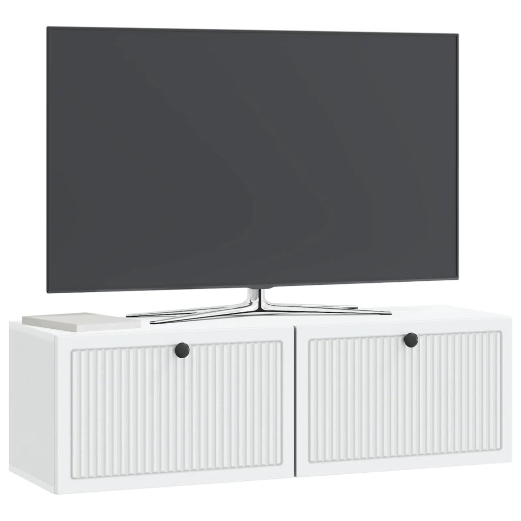 Mobile Porta TV da Muro-Credenza per TV sospesa Bianco 98 x 31 x 30 cm 605062