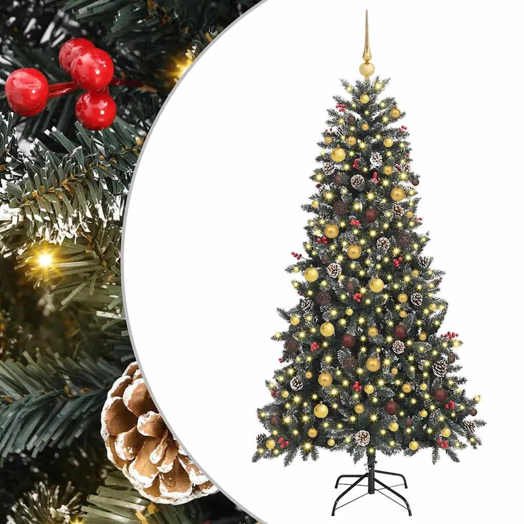 Albero di Natale artificiale con 300 LED Verde 210 cm