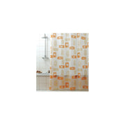 Tenda doccia 240×200 cm beige con motivo pennellate – tessuto impermeabile – Tevere