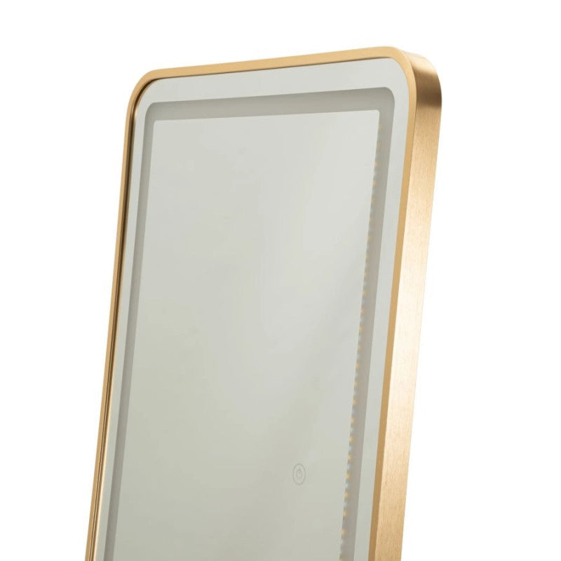 Specchio Da Terra Led Simple Rettangolare cm 50x3-38x160 (luce Con 3 Temperature Di Colore)