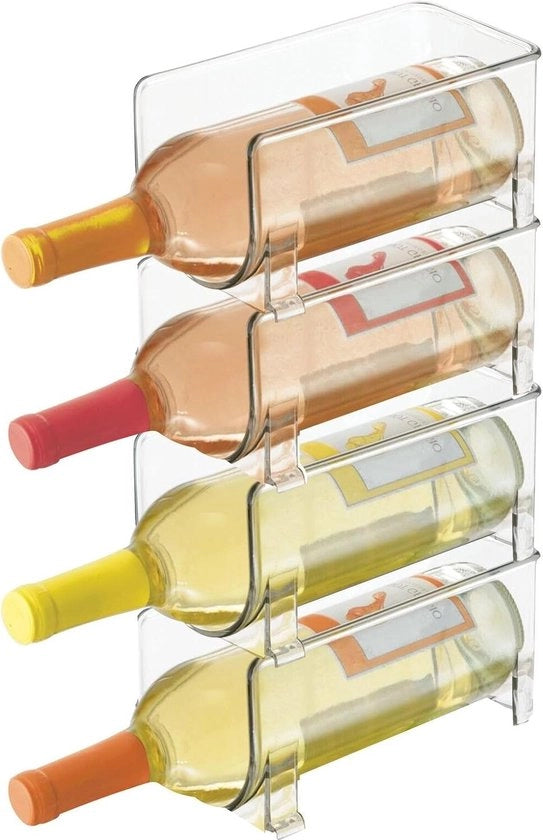 Sostegno per bottiglie d'acqua - stile accogliente e moderno - per 4 pezzi - trasparente Sostegno per bottiglie