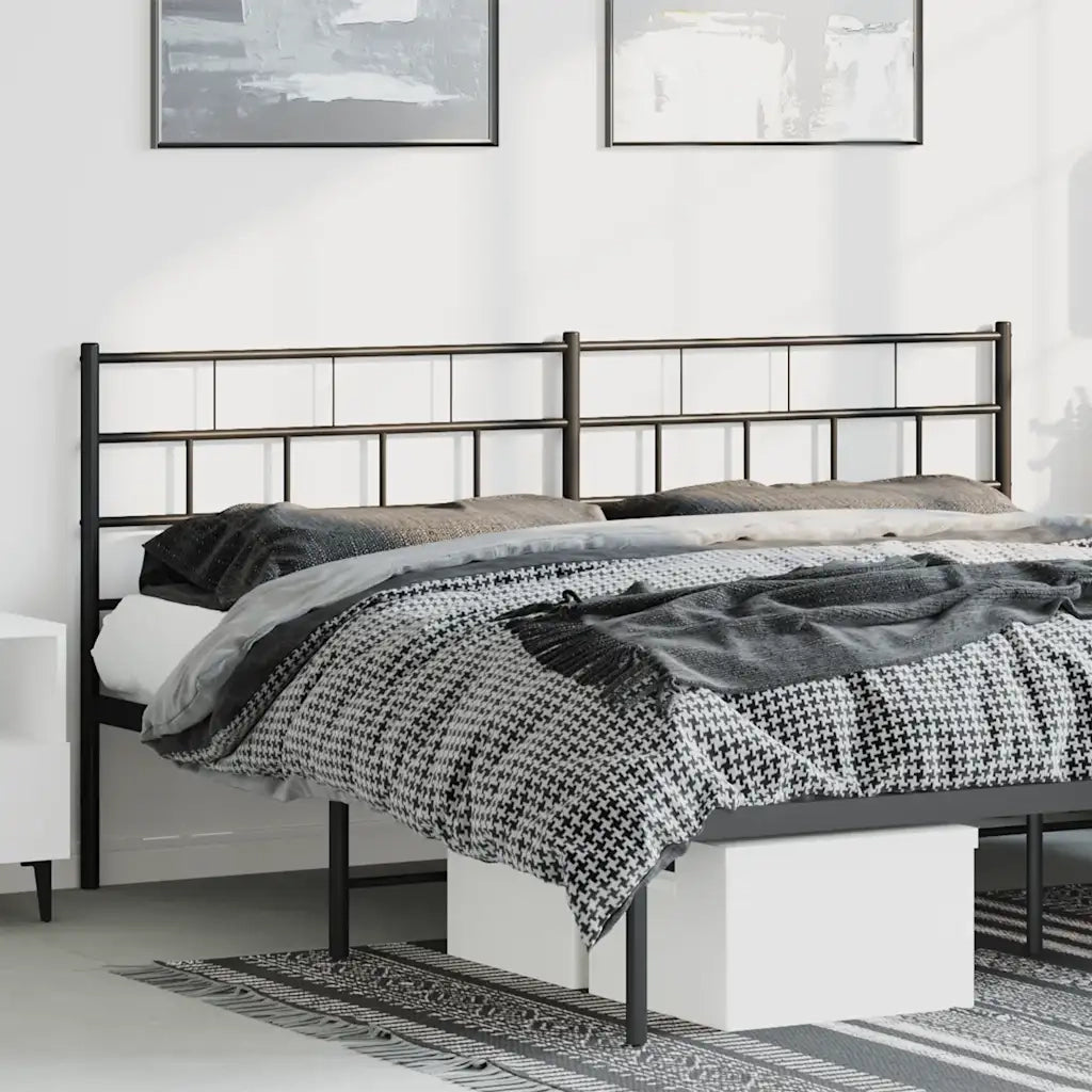 Testiera | Testata di Ricambio in Metallo Nero 193 cm