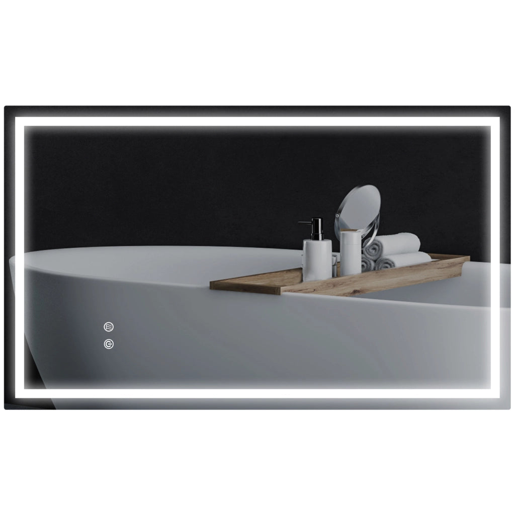 Specchio da Bagno LED Antivaho ¨C Zephmum ¨C 100x60 cm Bianco