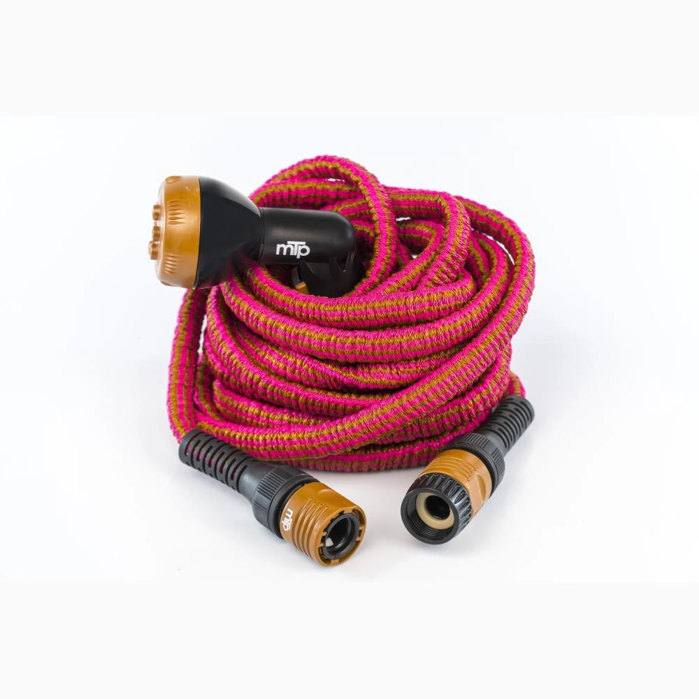 Tubo Estensibile irrigazione resistente leggero compatto 7,5 mestri Fucsia