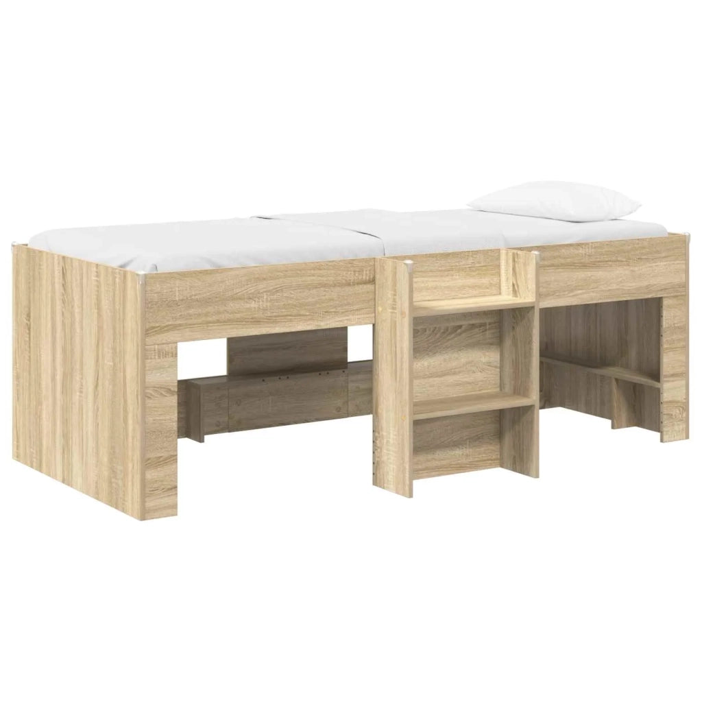 Letto Alto per Bambini | Letto Infantile | Lettino 2 pcs Rovere Sonoma 90 x 190 cm