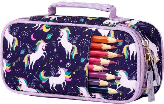 Etui Choco Mocha per ragazze, Unicorno-Viola