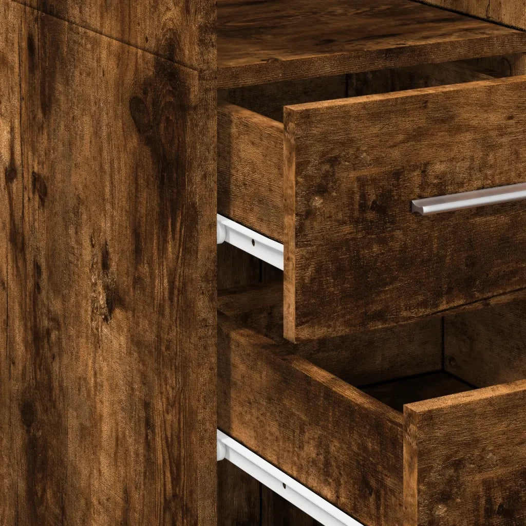 Credenza Rovere Fumo 50x42,5x185 cm in Legno Multistrato 3281459
