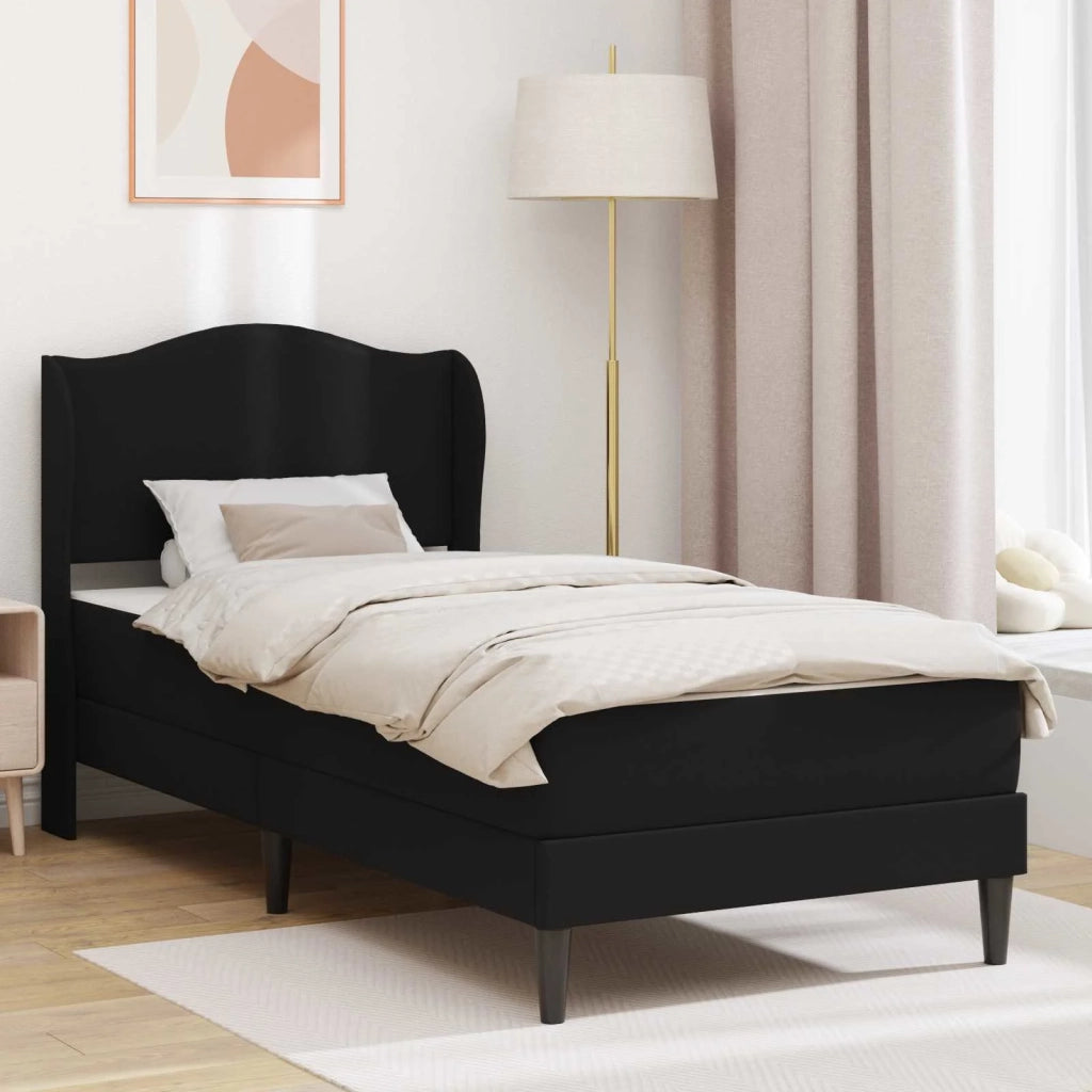 Struttura del letto con testiera Nero 90 x 190 cm Similpelle 3415269