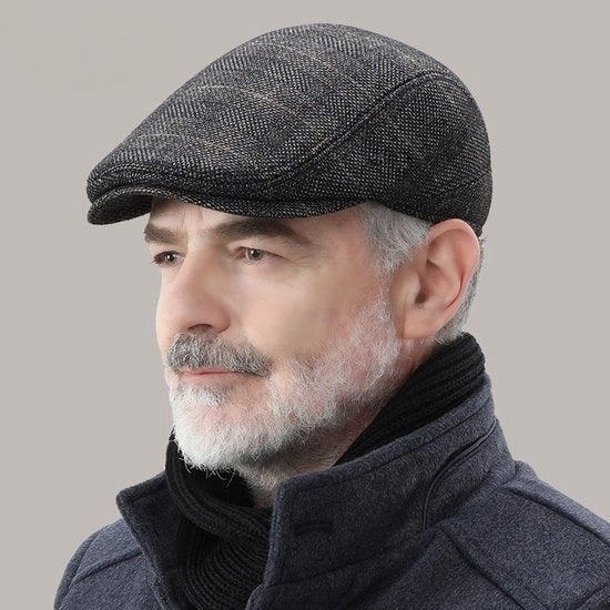 Cappello retro inglese a trama ruvida, adatto a uomini di mezza età e anziani. (Misura capo principale circa 56-58 cm)