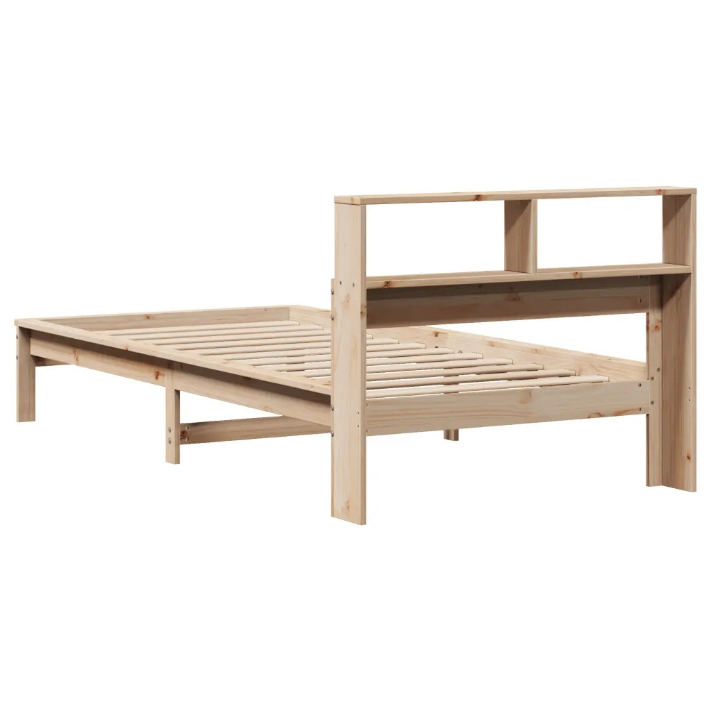 Giroletto con Libreria senza Materasso 75x190 cm in Legno Pino 855735