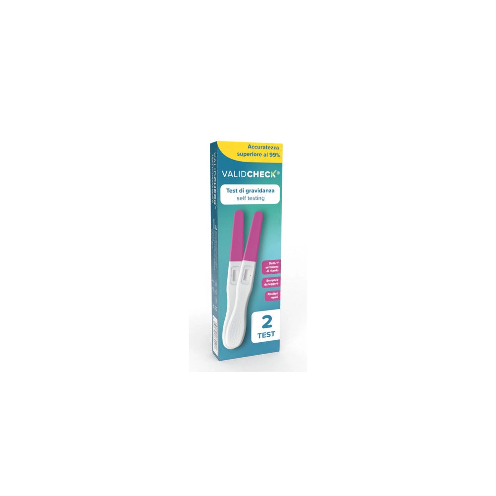 Trade Shop - Test Di Gravidanza Validcheck Self Testing Incinta Bambino Confezione Da 2 Pezzi -
