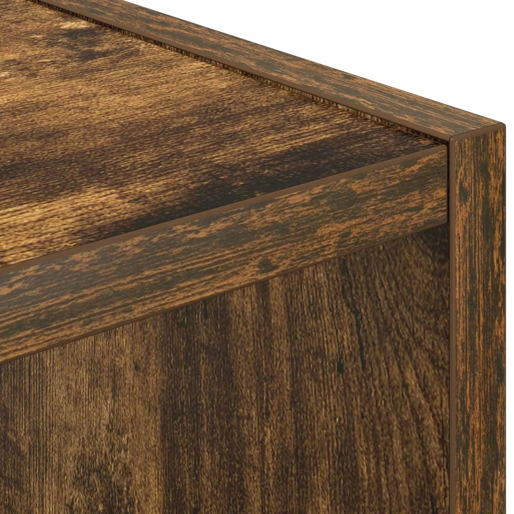 Comodino con cassetto 2 pcs Rovere fumé 30,5 x 27 x 59,5 cm 8000621