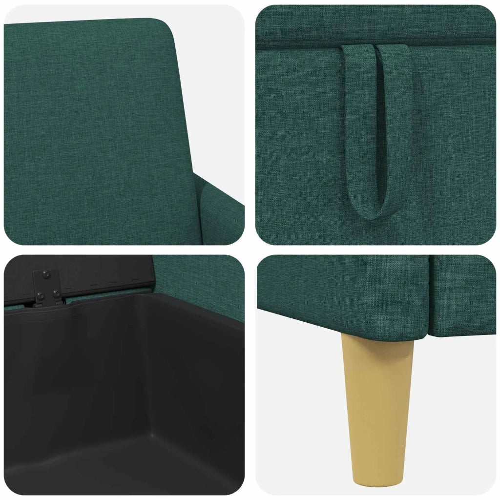 Divano con Storage Verde Scuro 72 x 78 x 87 cm Poliestere 42036868