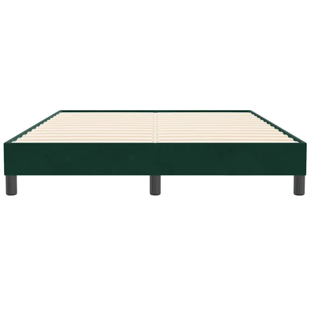 Giroletto a Molle senza Materasso-Struttura Letto Verde Scuro 140x210cm Velluto