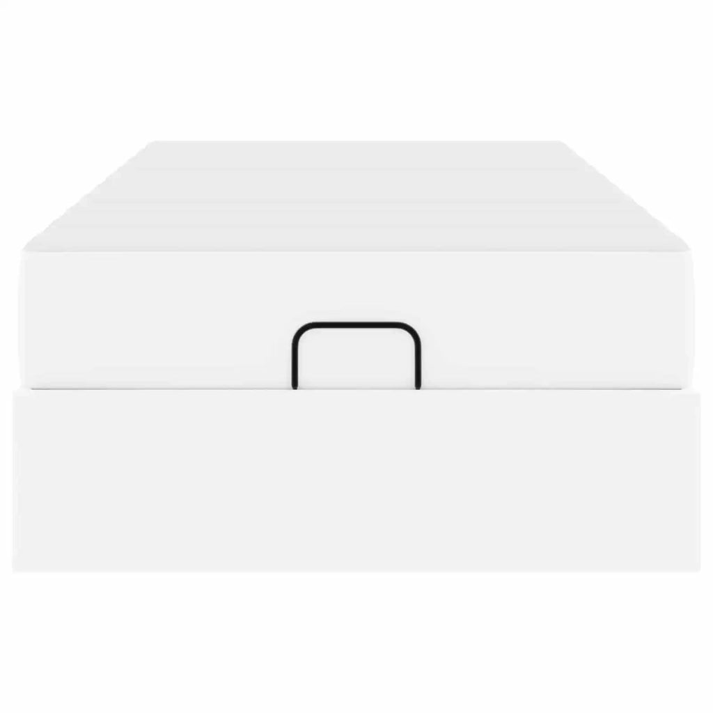 Struttura letto con materasso con materasso 2 pcs Bianco PVC