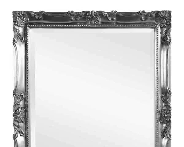 Mobili2g - specchiera foglia argento rettangolare- misure: l.72 x h.82 x p.5