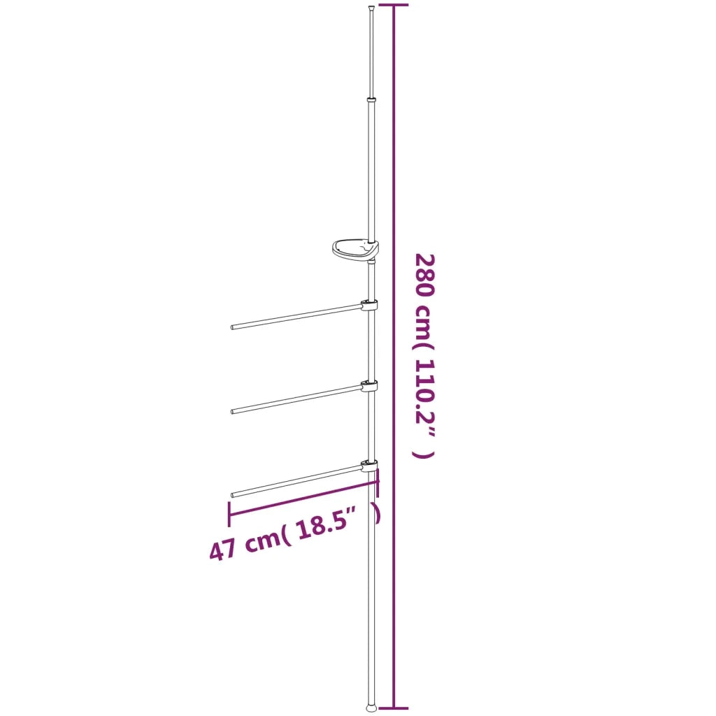 Portasciugamani 47x280 cm in Alluminio 154598