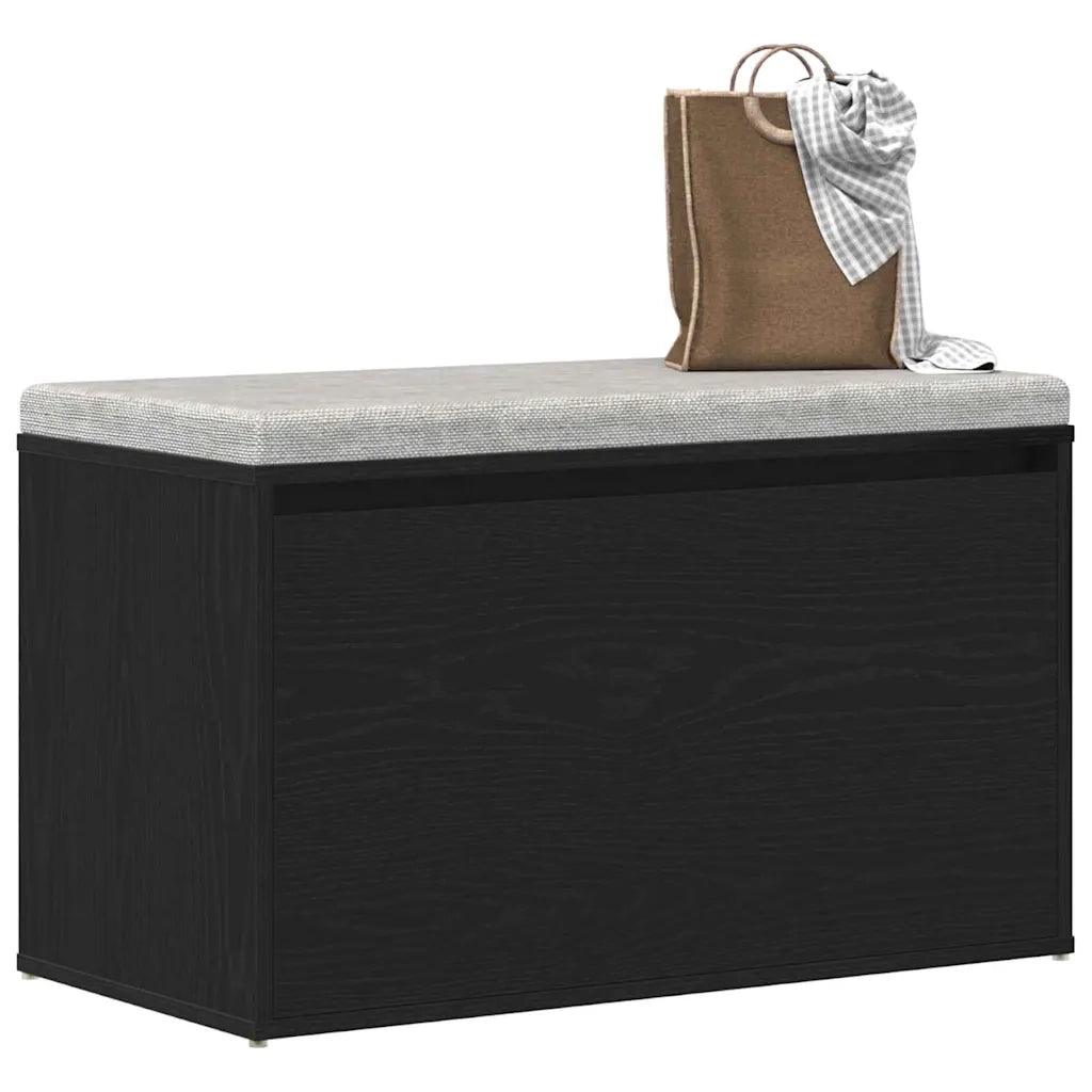 Panca per ingresso con cassetto Rovere Nero 80 x 40 x 45 cm 862701