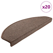Tappetini per scale 20 pz 65x24x4 cm Marrone caffè Semicircolari Grandi 3365793