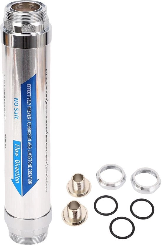 Filtro idoneo per l'acqua - Riduttore di calcare - Riduttore di durezza dell'acqua - Riduttore di pH dell'acqua - Rimuovitore di scala - Realizzato in acciaio inossidabile