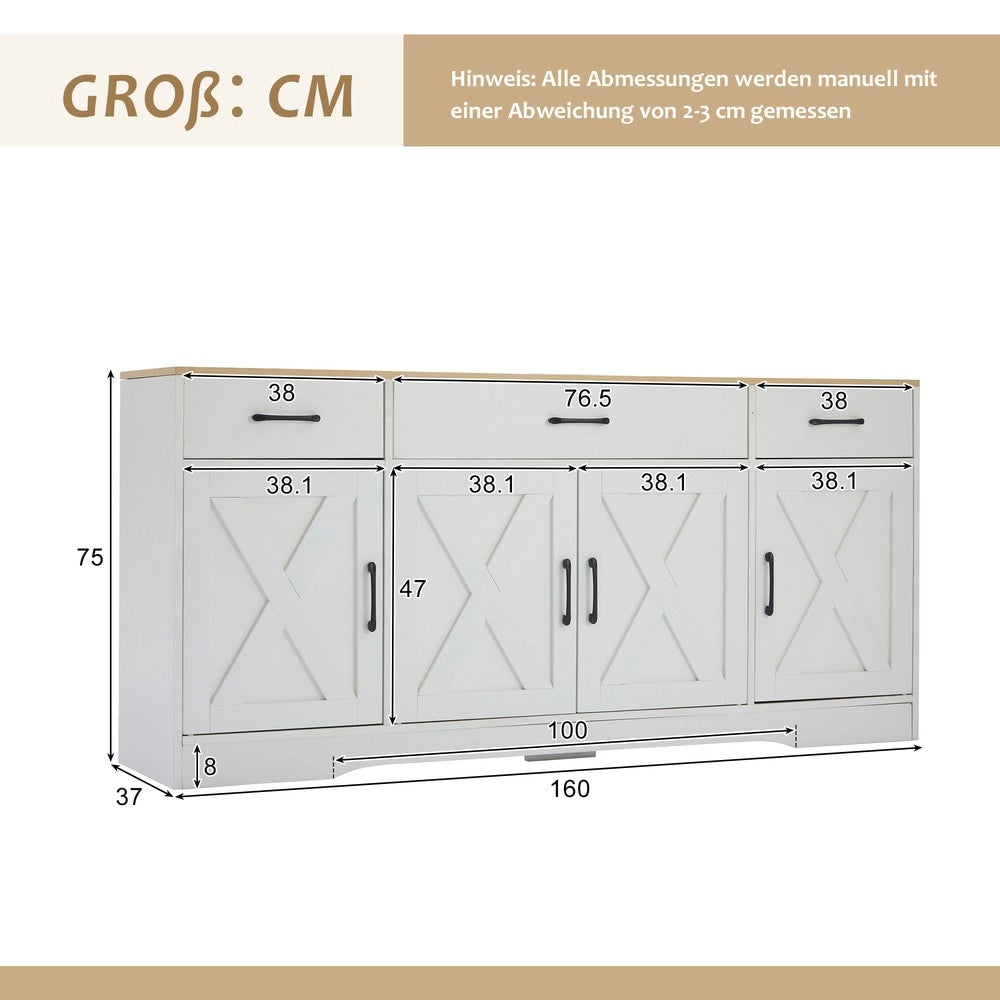 Credenza Moderna ¨C MINIMAL ¨C Bianco, Legno, Multiuso
