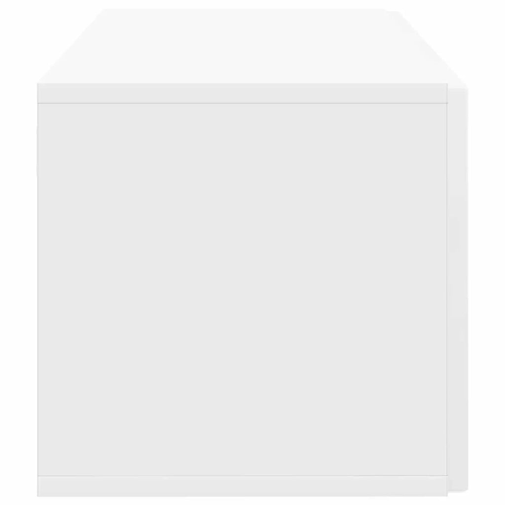 Mobile Porta TV da Muro-Credenza per TV sospesa Bianco Lucido 59,5 x 31 x 30 cm 639278