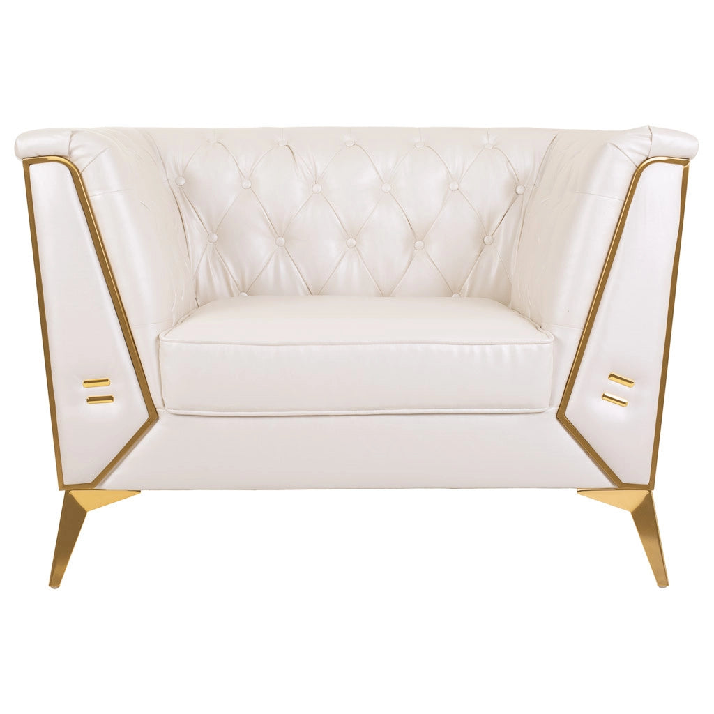 Poltrona imbottita bianca 104x72x75h