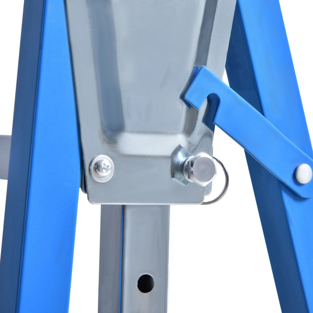 Tavolo da lavoro ¨C zephmum ¨C 68x58x80-130 cm pieghevole regolabile in altezza blu metallo