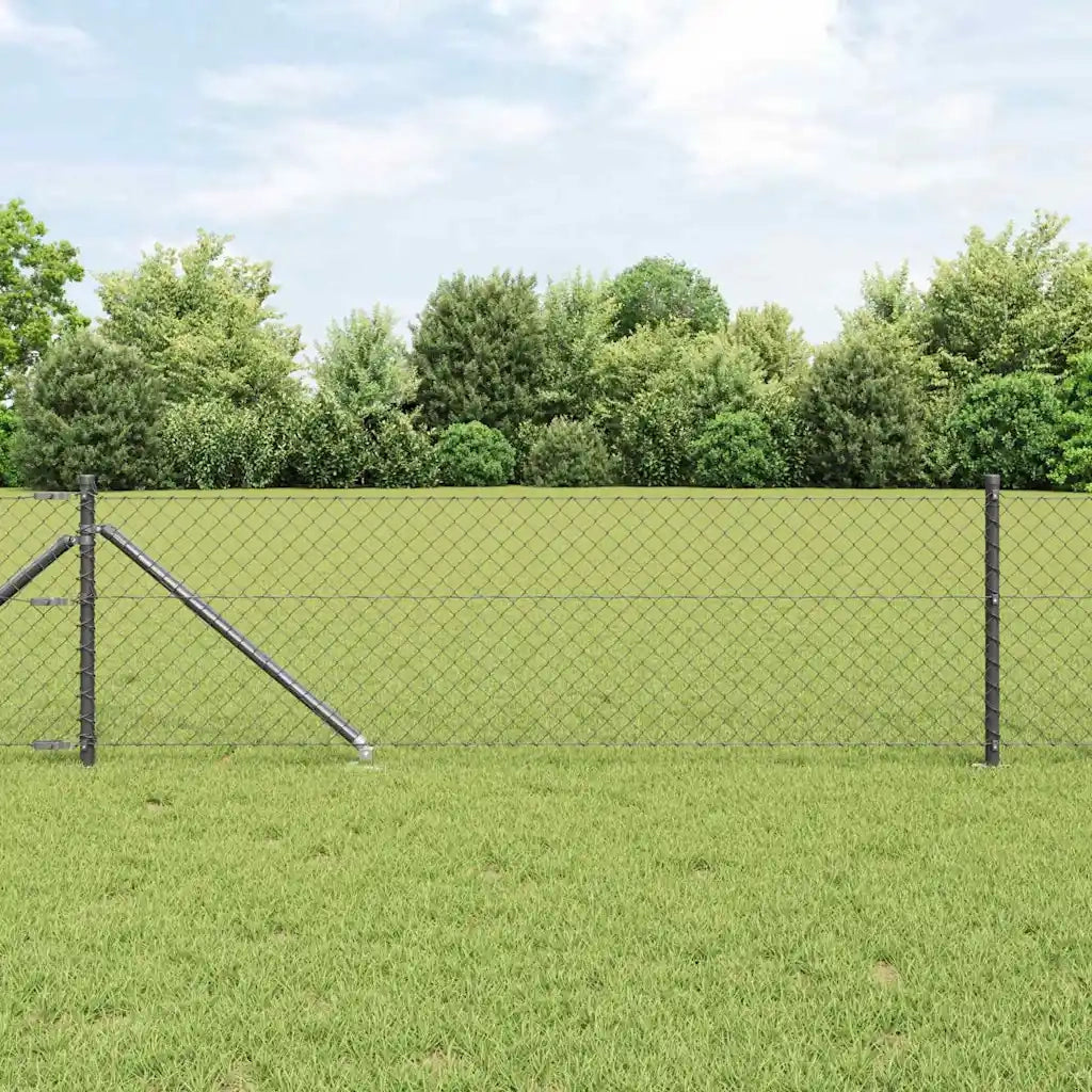 Palo della recinzione Grigio 10 x 0,8 m (maglia 40 x 40 mm)