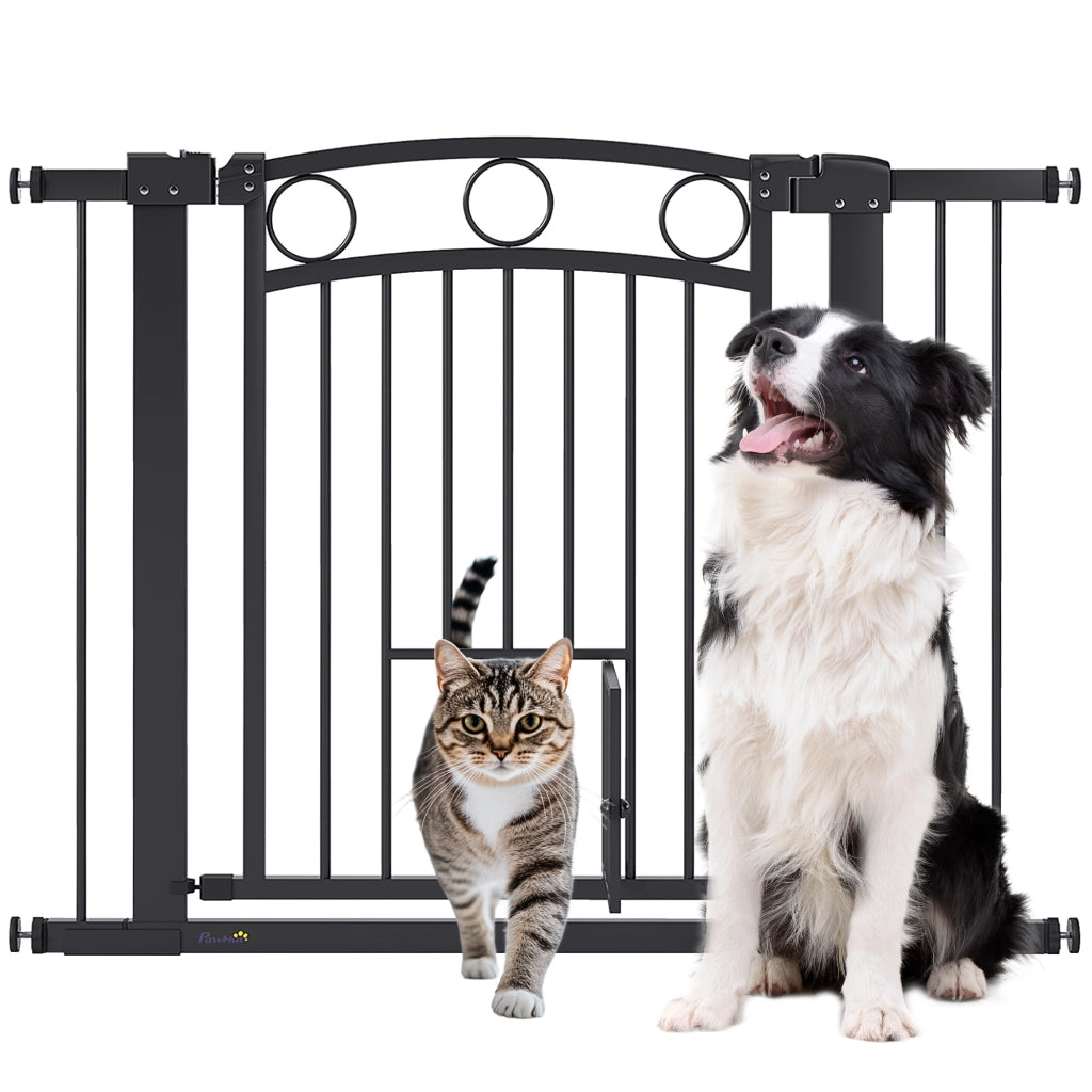 Cancello per animali domestici ¨C Minimal ¨C Nero, regolabile 76-104 cm