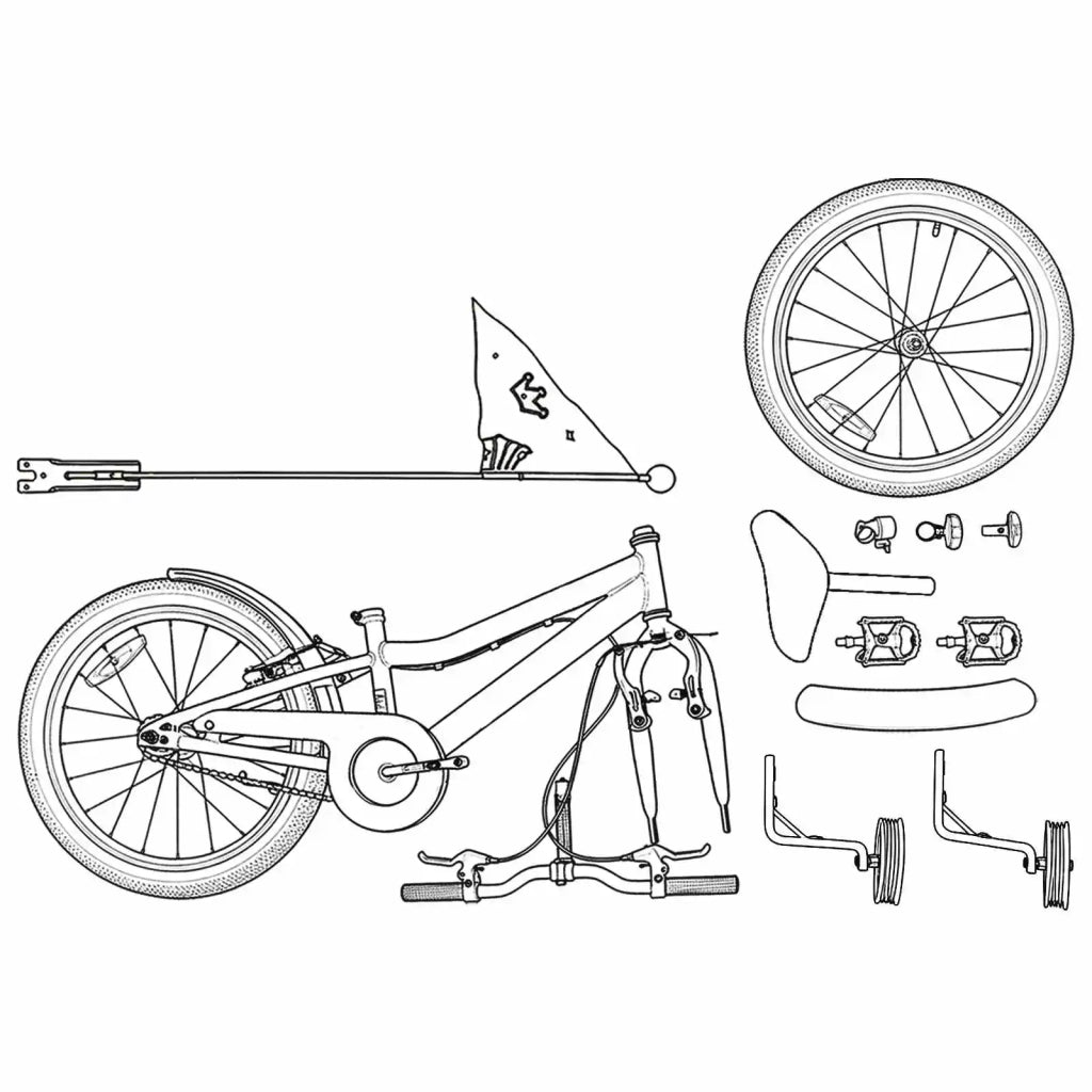 Bicicletta per Bambini 16 Pollici per bambini di 4-6 anni 42009639