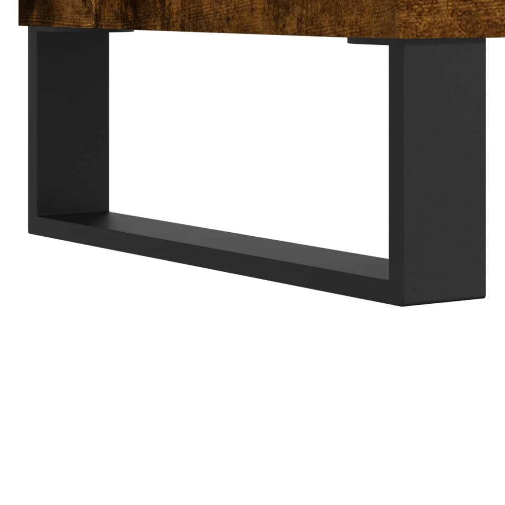 Scrivania da ufficio postazione di lavoro mobile per computer studio rovere affumicato 140 x 50 x 75 cm legno ingegnerizzato marrone 02_0023584