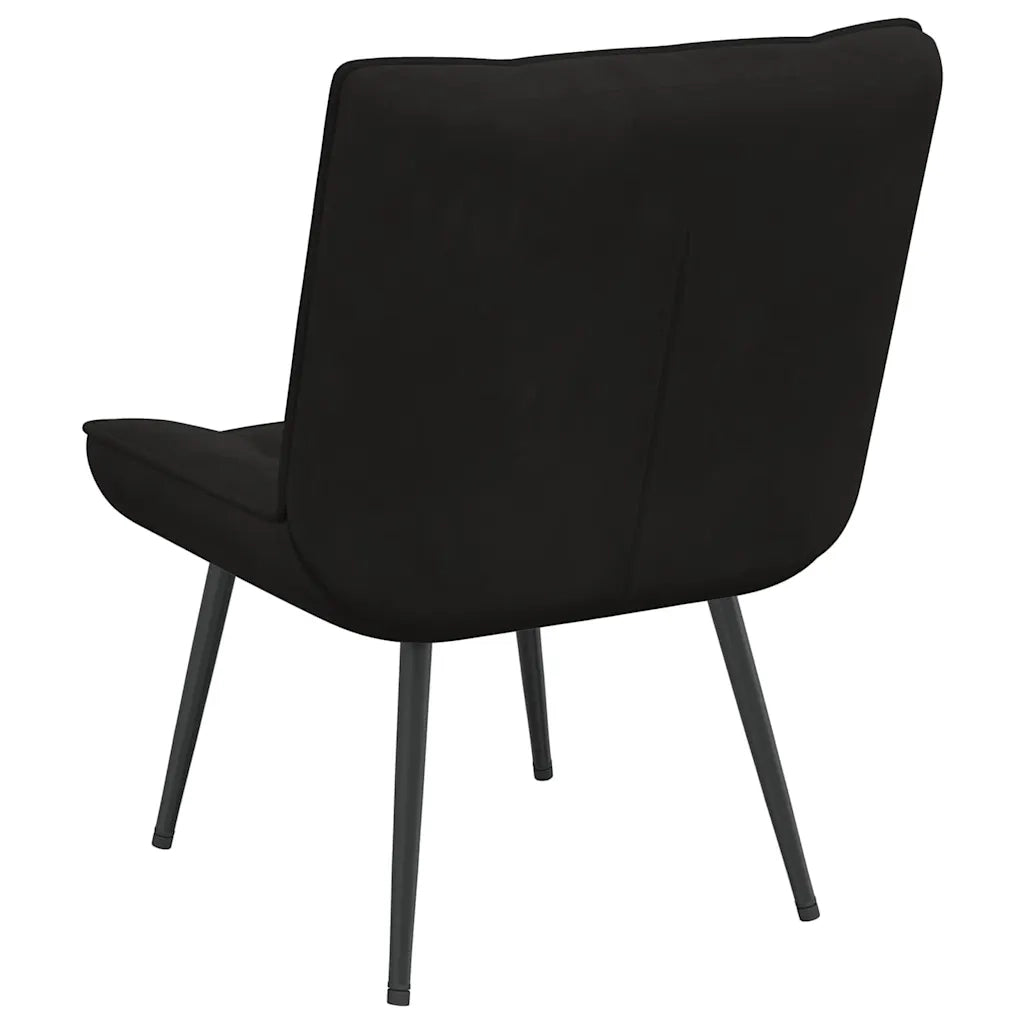 Poltrona Relax 64x74x84 cm Nera in Velluto 4012322