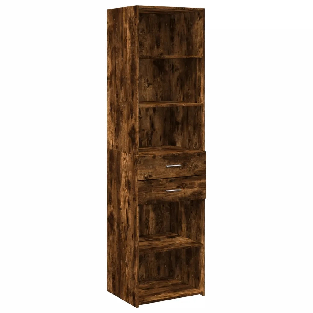 Credenza Rovere Fumo 50x42,5x185 cm in Legno Multistrato 3281459