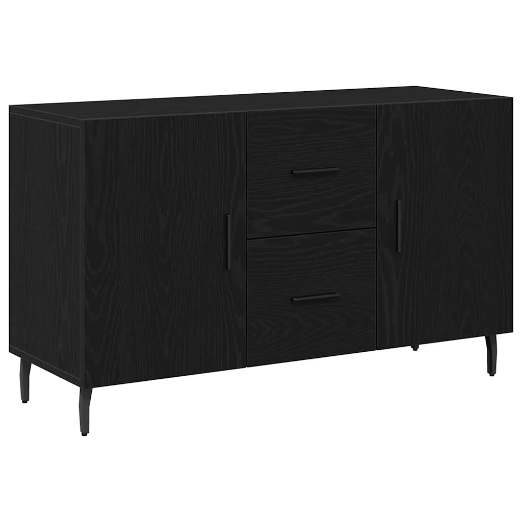 Credenza Rovere Nero 100 x 36 x 60 cm Legno multistrato 862959