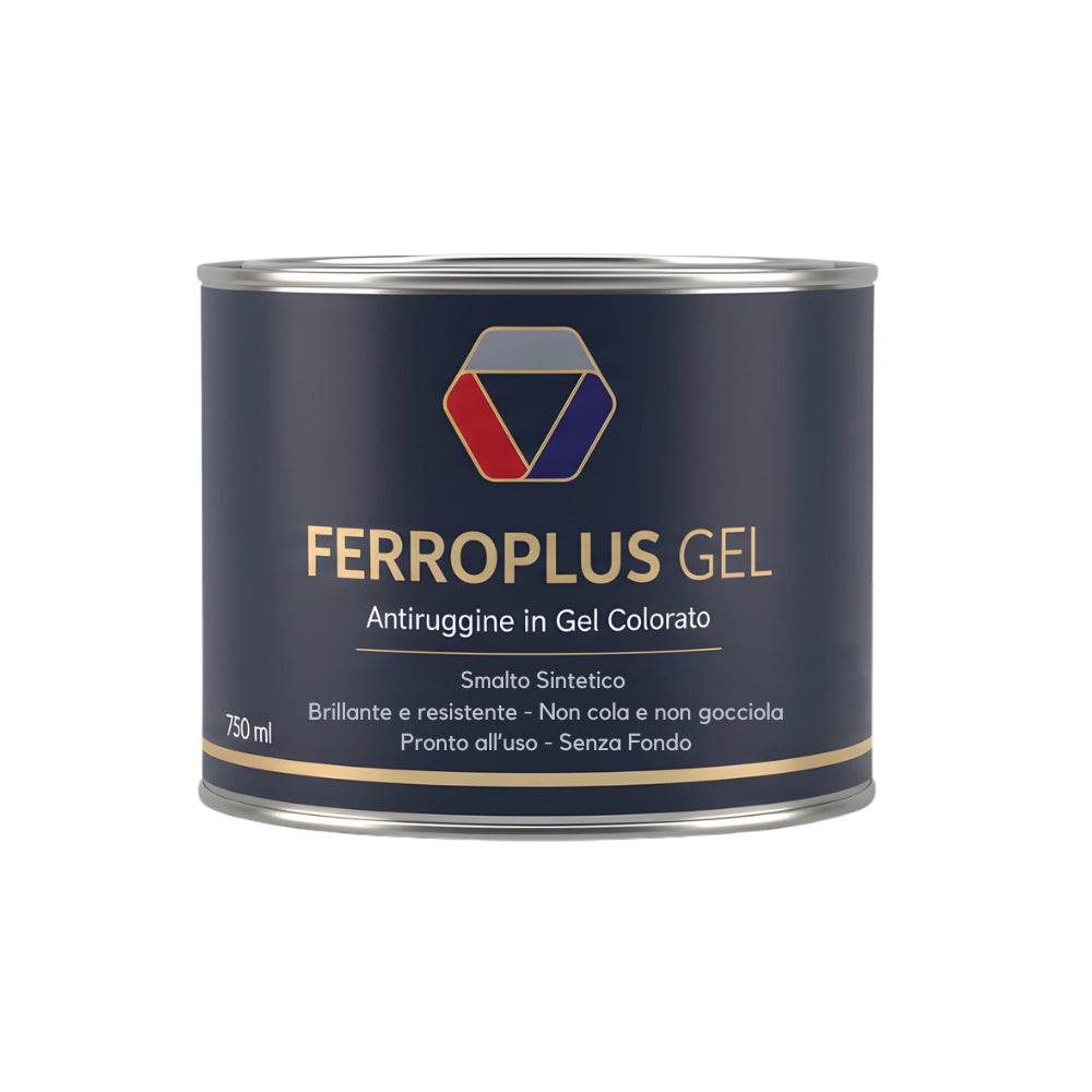 Ferroplus gel smalto sintetico antiruggine per ferro grigio grafite 750 ml