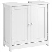 Mobile Sottolavabo a 2 Ante con Ripiano Regolabile ¨C Zephmum ¨C Bianco 60x30x60 cm