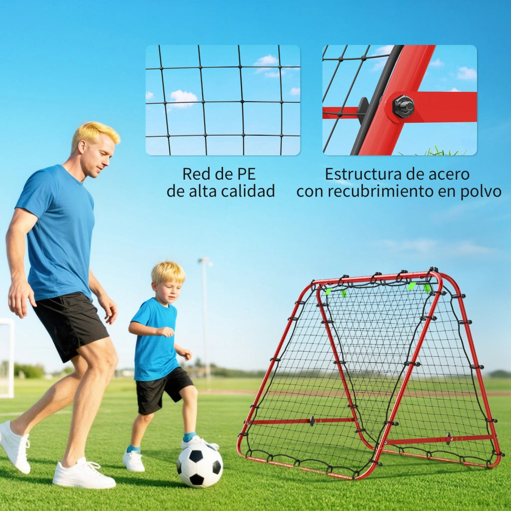 Rete da Allenamento Pieghevole Regolabile ¨C zephmum ¨C 100x95x90 cm Rosso
