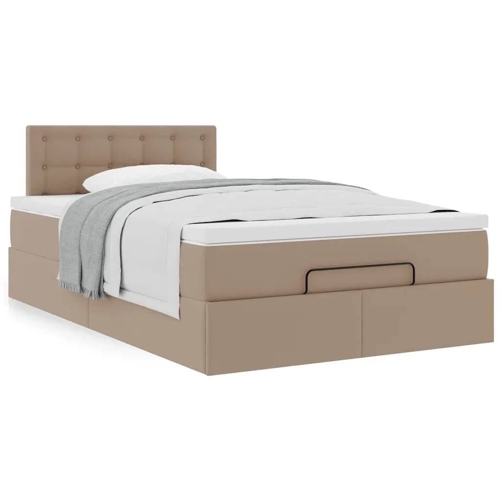 Struttura Letto Pouf con Materasso 120x200 cm Similpelle 3311302