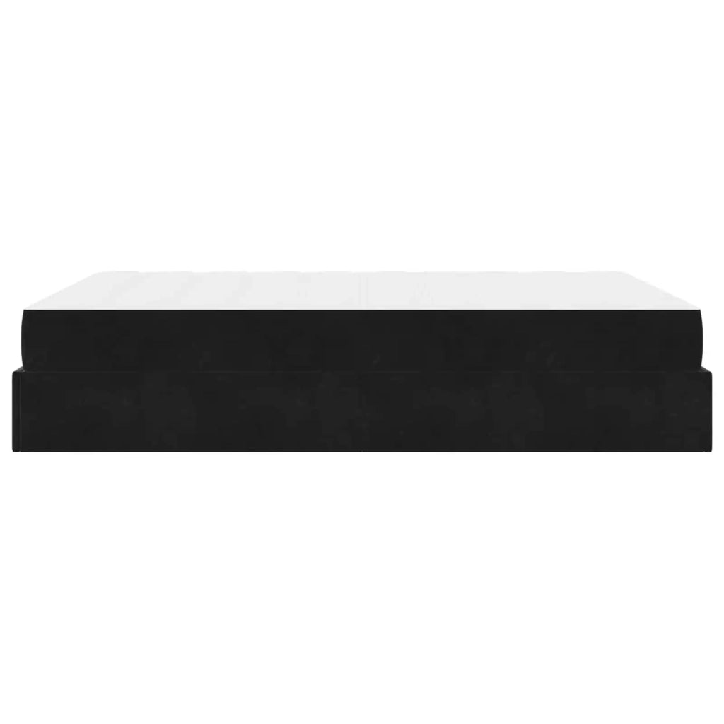 Struttura letto con materasso con materasso 2 pcs Nero Velluto