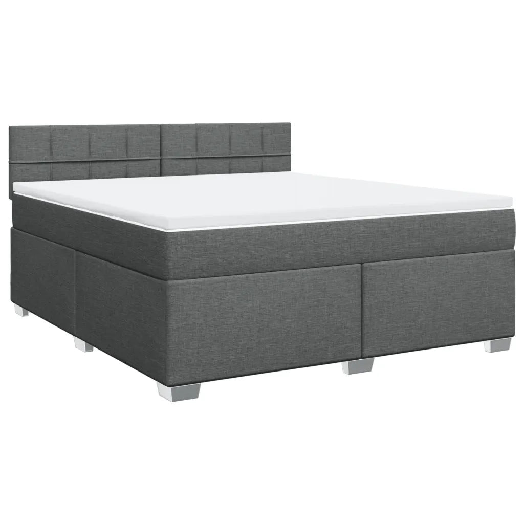 Giroletto a Molle con Materasso Grigio Scuro 180x200 cm Tessuto 3285968