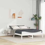 Struttura del letto-Giroletto-Rete del Letto Bianco 160 x 200 cm Pino massello 494116
