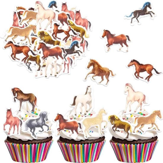 Decorazione per Cupcake a forma di Cavallo per Appassionati di Equini