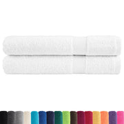 Asciugamani per sauna Premium SOLUND 2 pz | Teli per bagno Bianco 80x200 cm 600 g/m2