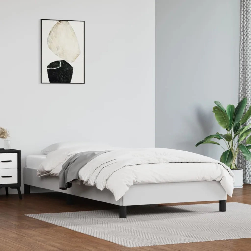 Giroletto-Struttura Letto Bianco 90x190 cm in Similpelle 399518
