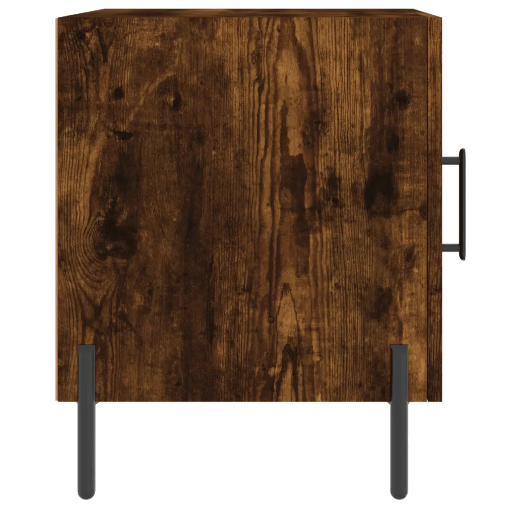 Comodini 2 pz-Set di 2 Tavolino da notte Rovere Fumo 40x40x50 cm in Legno Multistrato 138952