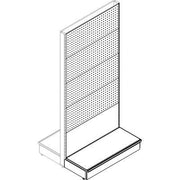 TRASFORMAZIONE A GONDOLA SCAFFALE MARKET - SCHIENALE MIX RAL 9016 CM 100 H.CM 215- 1 kit