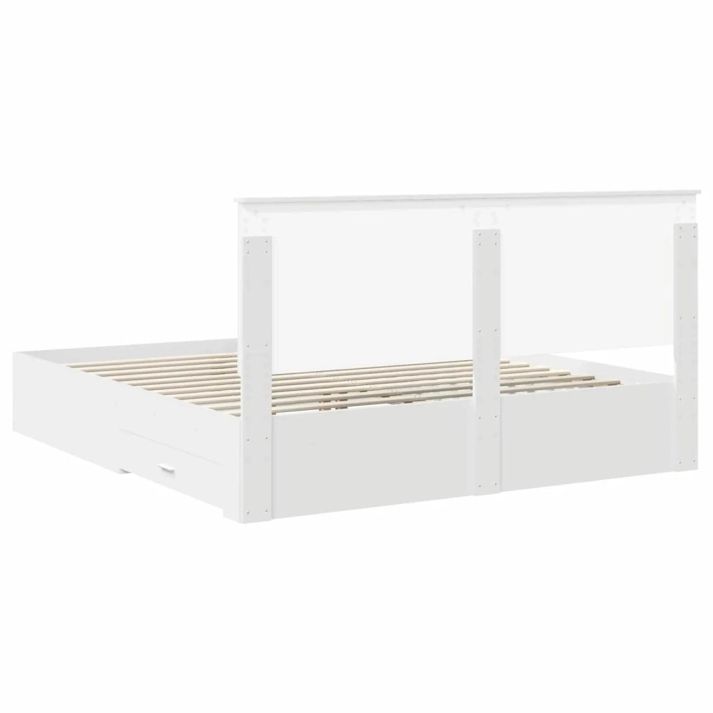 Letto matrimoniale | Letto per adulti | Struttura del letto Bianco 180 x 200 cm Legno multistrato