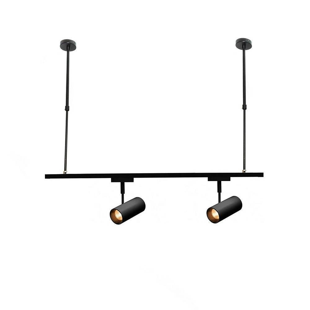 Trade Shop - Asta Regolabile Per Faretti A Binario Elettrico Staffa Illuminazione 20cm T-20cm - Nero